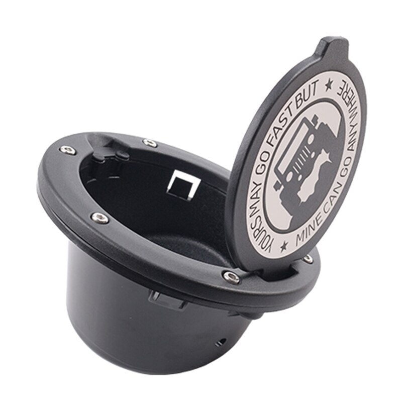 Metal Gas Cap Fuel Door Gas Tank Cover Fit for Jeep Wrangler JK