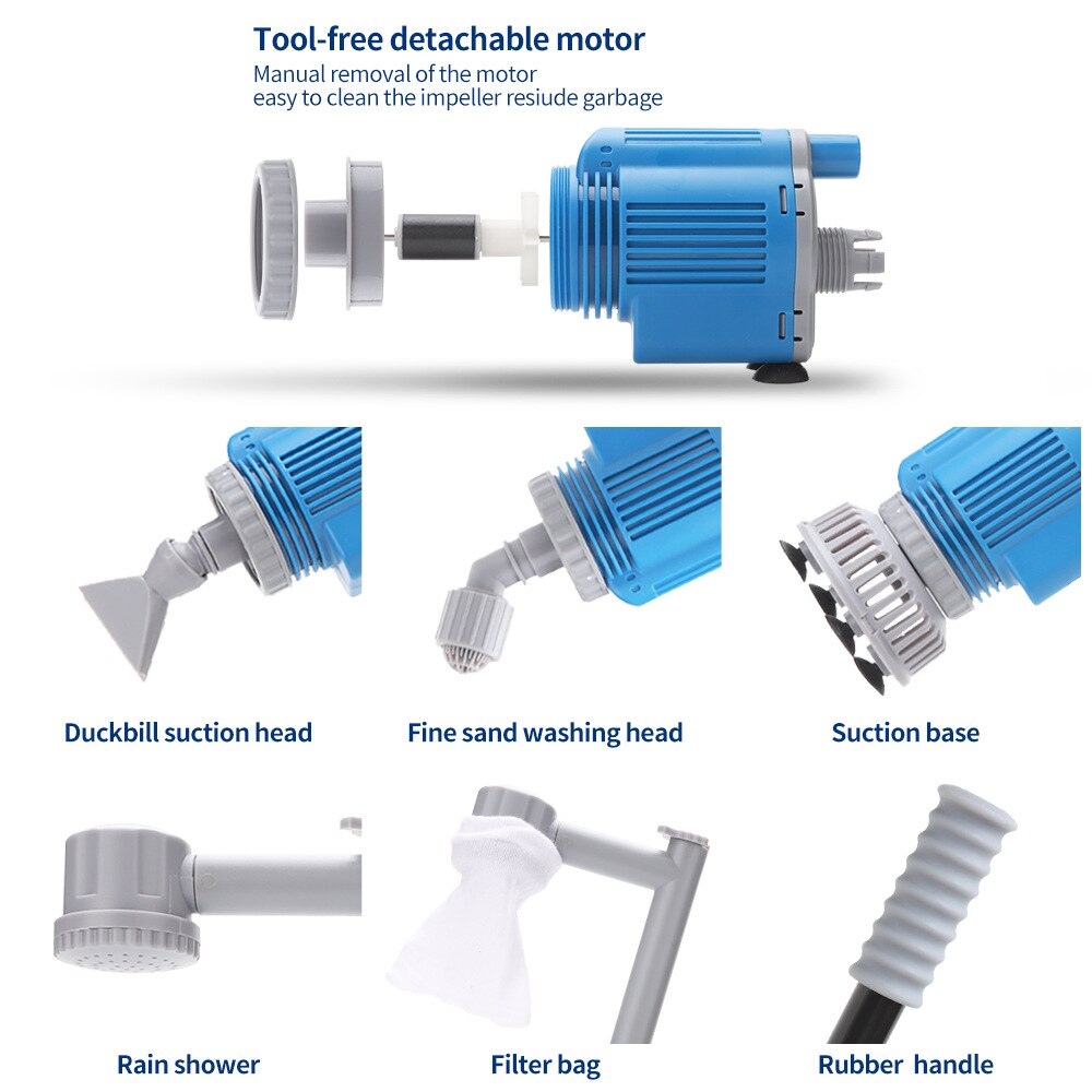 Aquarium Fish Tank Water Change Pump Cleaning Tools Electric Water Changer Gravel Cleaner Siphon Water Filter Pump