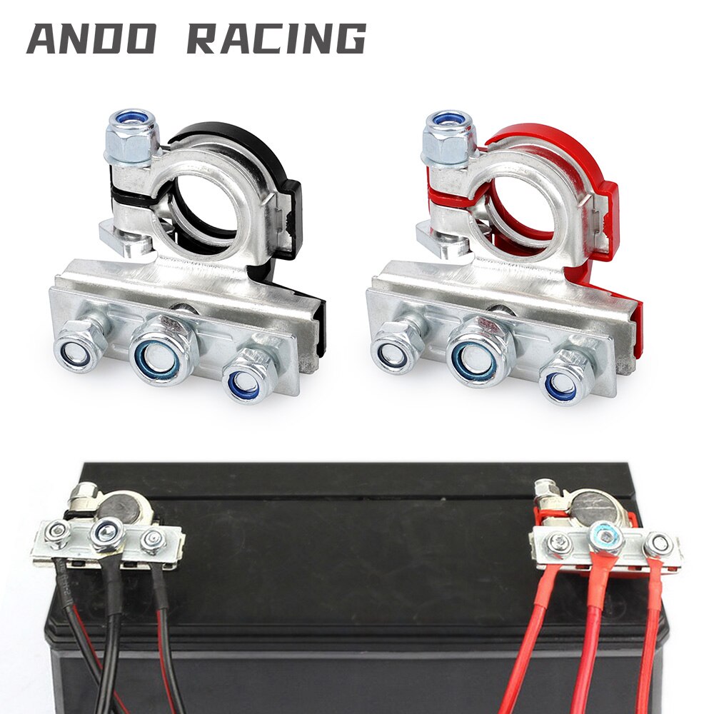 Automotive Car Top Post Battery Terminals Wire Cable Clamp 1Pair 12V 24V Terminal Connectors Car Accessories