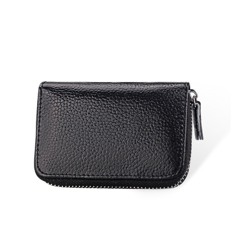 KEVIN YUN Brand Candy Colors Women Credit Card Holder Genuine Leather Wallet Purse ID Card Case: black