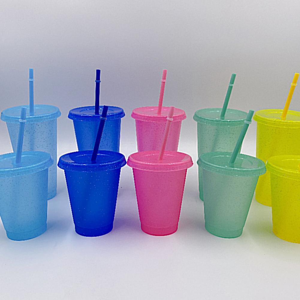 Entzückende Wasser Flasche Stabile Wiederverwendbare mit Deckel Lebensmittel Klasse PP Ausbildung Tasse