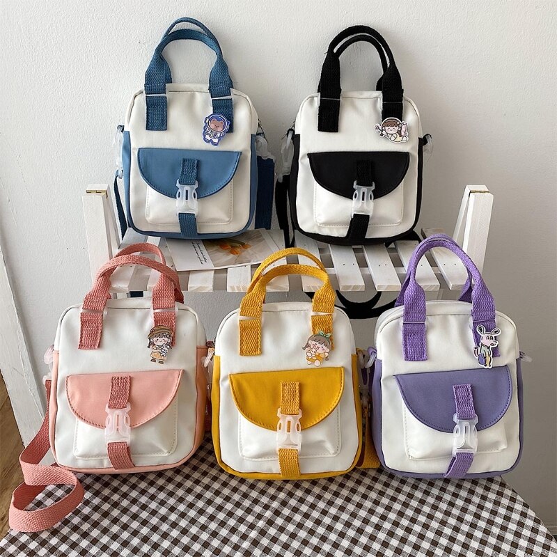 SchöNe Stil Collage Schüler Umhängetasche Mädchen Nylon Tote für Frauen Schulter Taschen