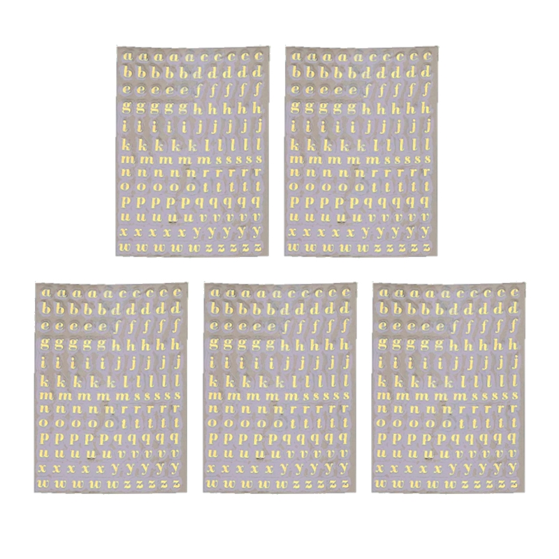 5Pcs 3mm Alphabet Letters Chunky Glitter Epoxy Resin Decorative Stickers Engkish Letters Numbers UV Epoxy Resin Fillings: GD-B