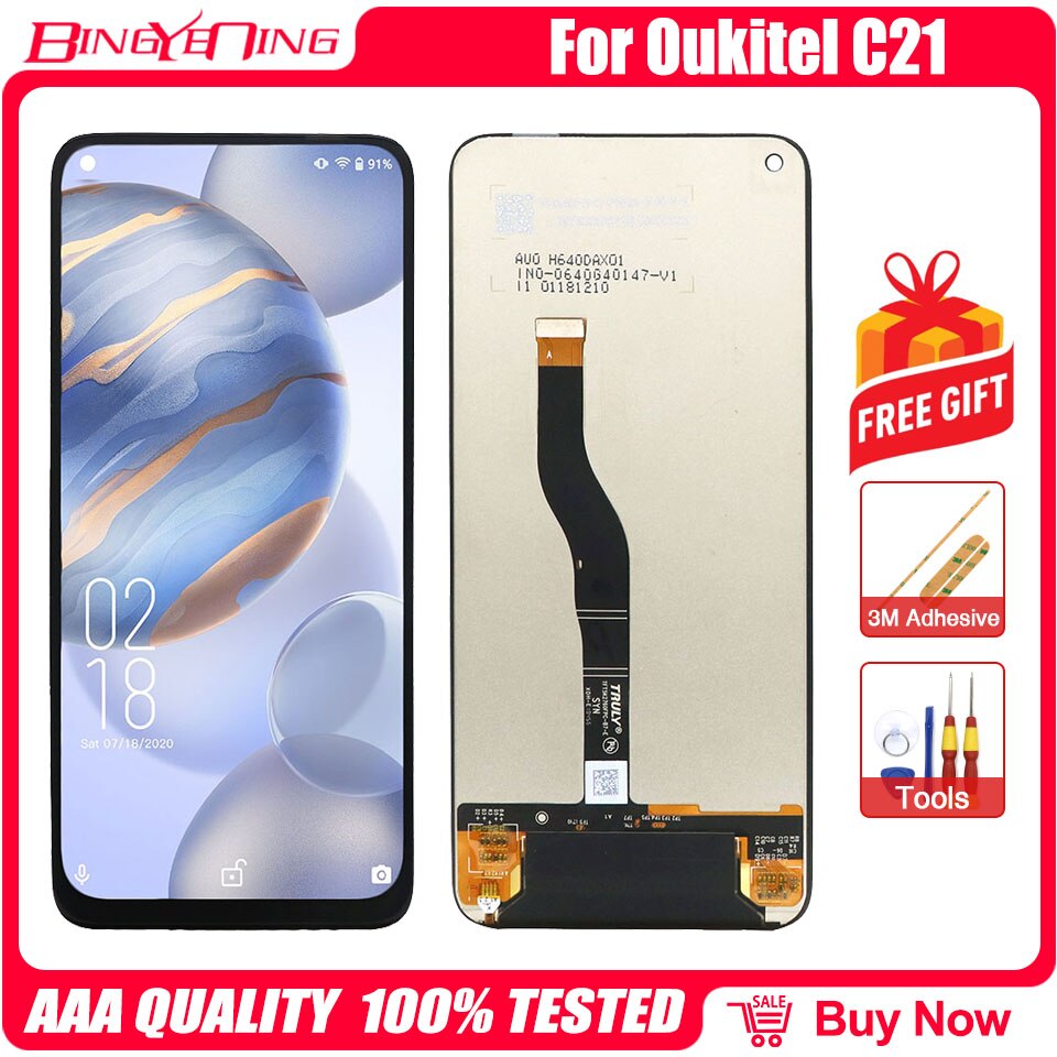 Oukitel – ensemble écran et châssis 100% d'origine, module d'affichage de réparation de remplacement pour C12 Pro/C15 Pro/C17 Pro/C18 Pro/C19 Pro/C21
