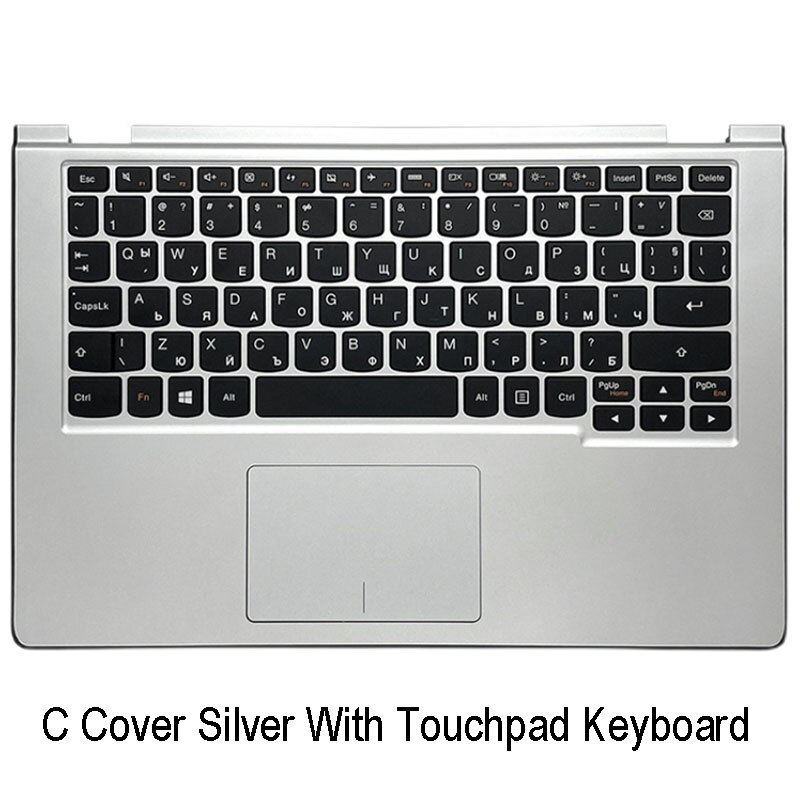 For Lenovo Yoga 2 11 Series Laptop LCD Back Cover/Palmrest With Keyboard With Touchpad A C Cover Silver Orange Black: C Cover Silver