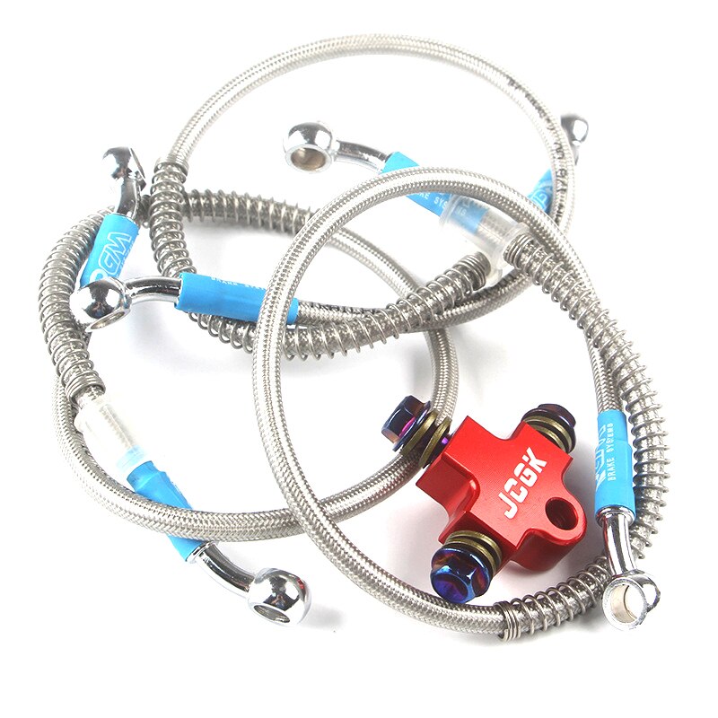 Hydraulic Brake Hose Pipe Tee Coupling Fitting Adapter Connector 3way ATV Bike: Red sets