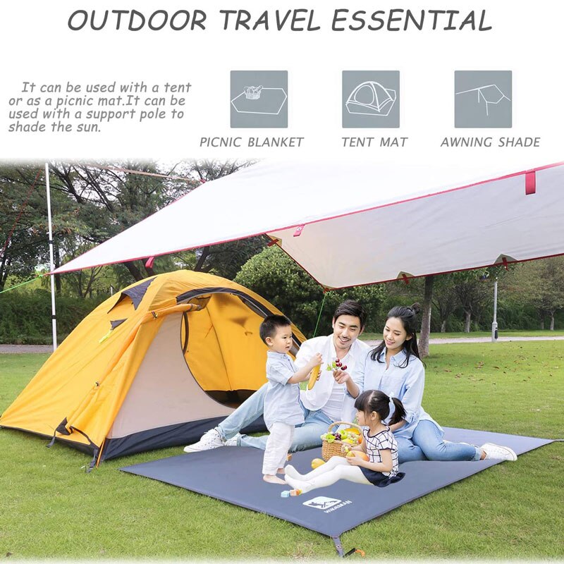 Lona impermeable para acampar, ultraligera esterilla de bolsillo de Picnic, gruesa, para suelo de tienda al aire libre, portátil, para viajes, senderismo y Camping