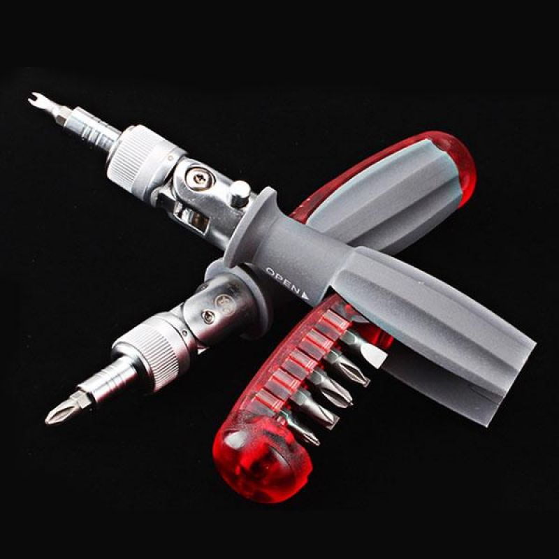 Adjustable Angle Ratchet Screwdriver 180 Degree Adjustable Hexbit Angle Driver Ratchet Wrench Multi-function Screwdriver