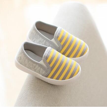 Spring Autumn Baby Canvas Shoes Boys Girls baby Casual Sports Shoes Sneakers Baby Shoes First Walkers Blue Yellow Red Color: yellow / 8