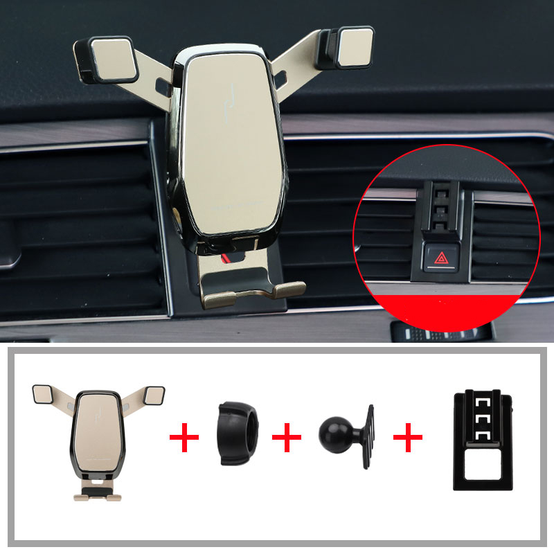 Car phone holder for Volkswagen Golf 7 / 7.5 / Golf MK7 MK7.5 interior modification parts phone stand: Golden
