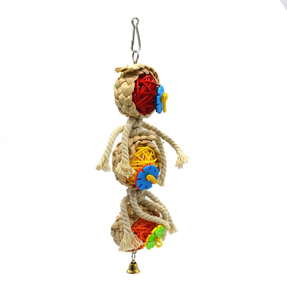 Wood color parrot toy bird toy set environmental protection: random color-LN-114