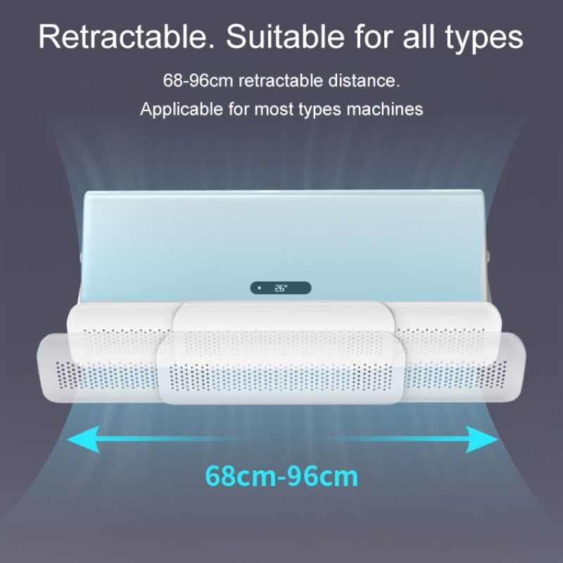 Parabrezza per condizionatore d'aria anti-soffiaggio diretto per uso domestico Piastra guida dell'aria universale non perforata