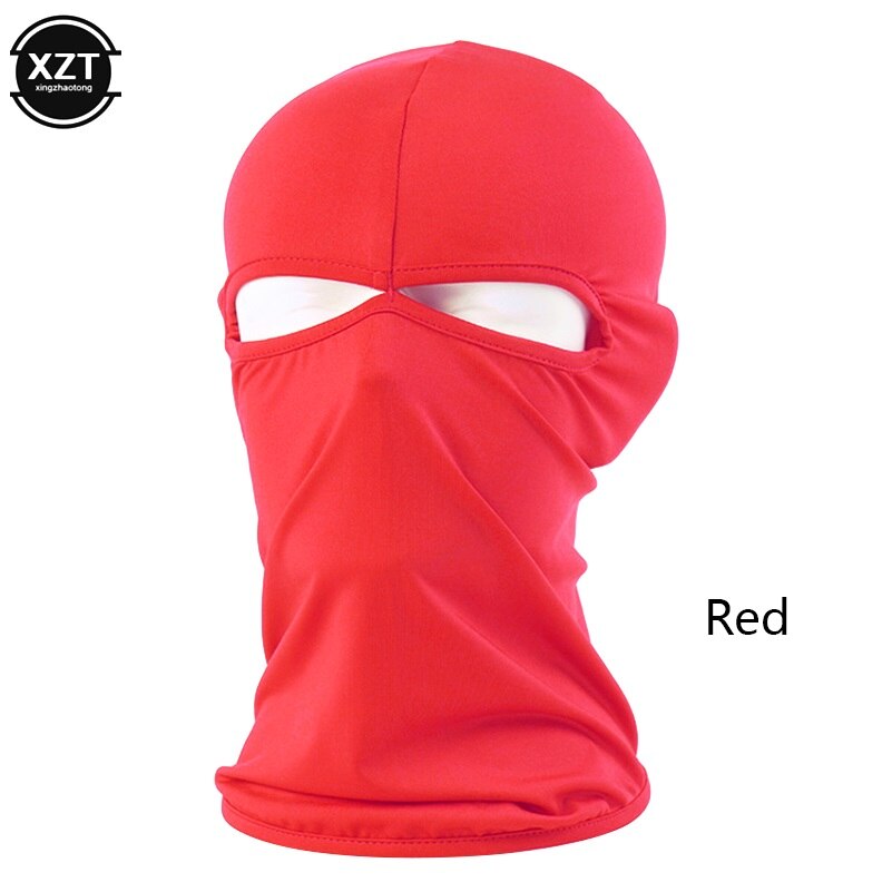 Motorcykel ansigtsmaske blød åndbar hovedbeklædning skjold hætte balaclava vindtæt solbeskyttelse støvbeskyttelse ski ridning cs maske: Rød