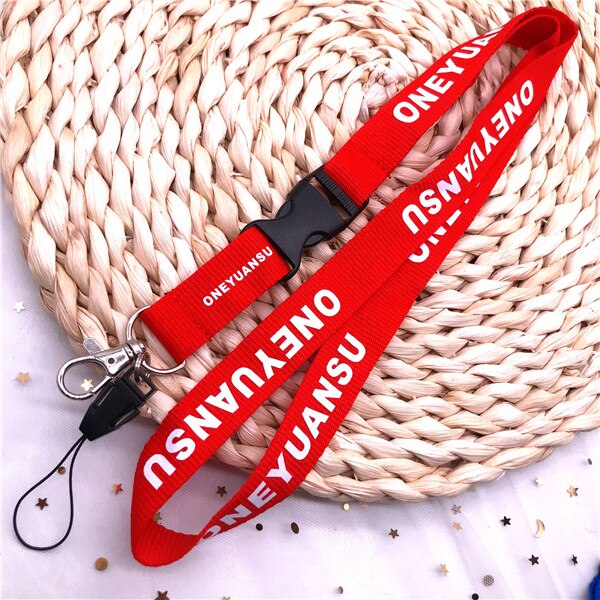 Moda semplice rimuovi prima del volo cordini pilota cinturino per chiavi porta carte d'identità tracolla palestra cordino lungo per equipaggio e personale: red