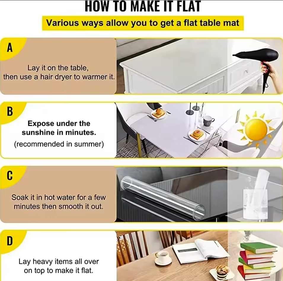Mantel de vidrio suave, mantel transparente de PVC, impermeable, a prueba de aceite, cubierta de mesa Rectangular para cocina y comedor, transparente mate