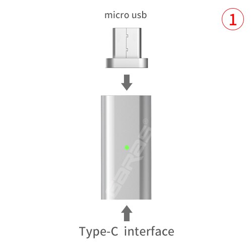 GARAS Type-C To Micro/For iPhone Magnetic Adapter For iPhone/Android 3in 1 Data Cable Converter Adapter Type C To Micro USB C: TypeC to micro