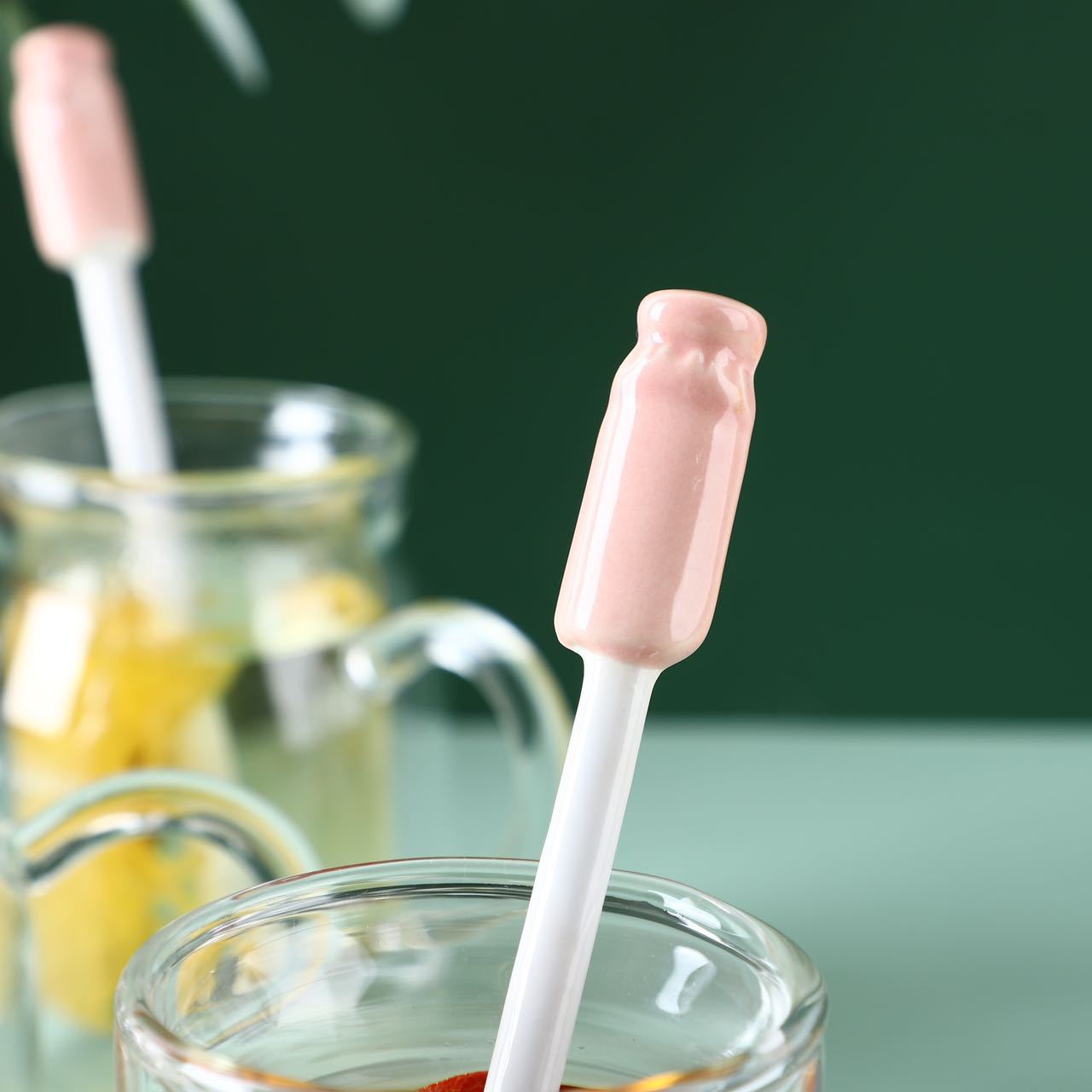Dubbele Laag Transparante Hoge Temperatuur Creatieve Glazen Beker Met Lepel Drinkware Water Cup Koffiekopje Melk Cup Mok Water Bottl