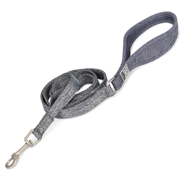 Truelove-Correa de cuerda ecológica para perro, correa de seguridad reciclada de liberación rápida para mascotas pequeñas y medianas, transpirable, para entrenamiento de perros y caminar: Gray / M