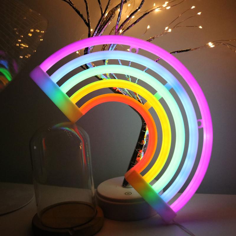 Led Neon Licht Muur Opknoping Kleurrijke Regenboog Neon Teken Voor Kamer Home Party Bruiloft Decoratie Xmas Neon Lamp: Default Title