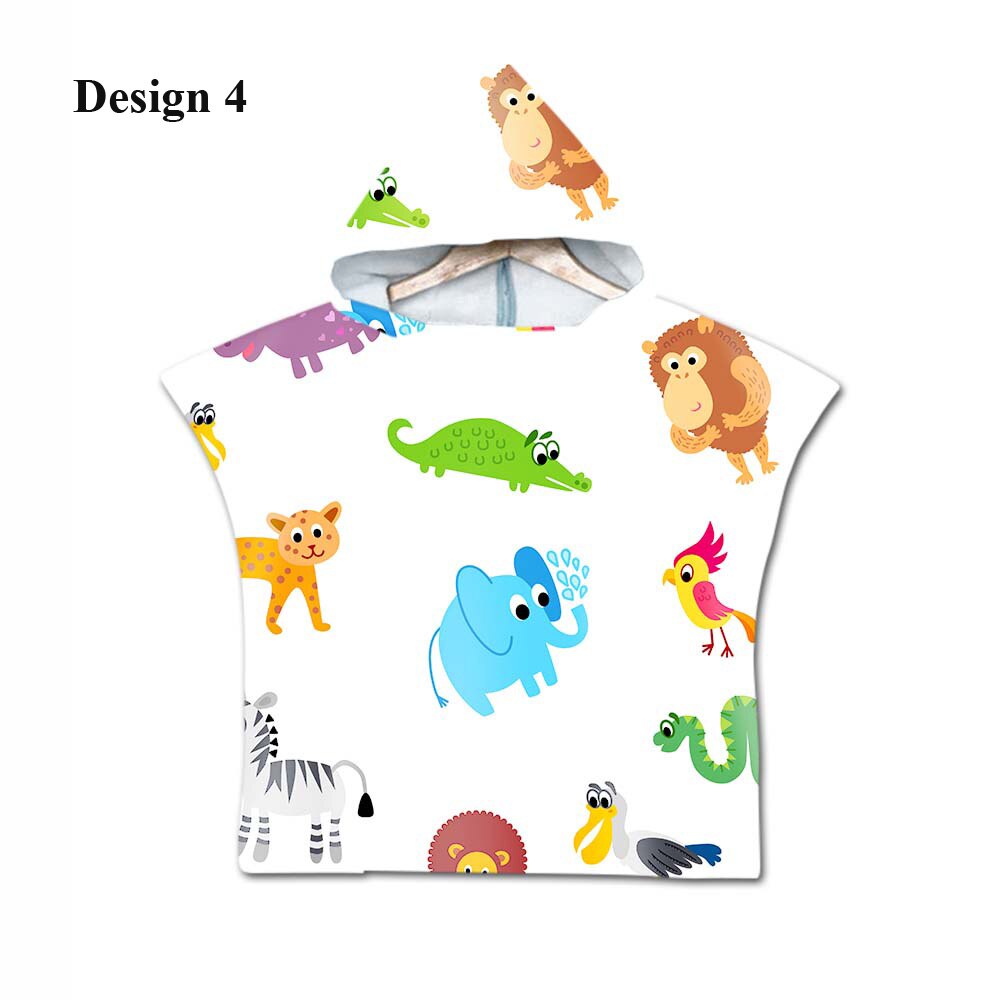 de cactus tropical Animal elefante tucán bebé toalla tipo poncho para niños nadar baño playa toalla con capucha capa: Design 4