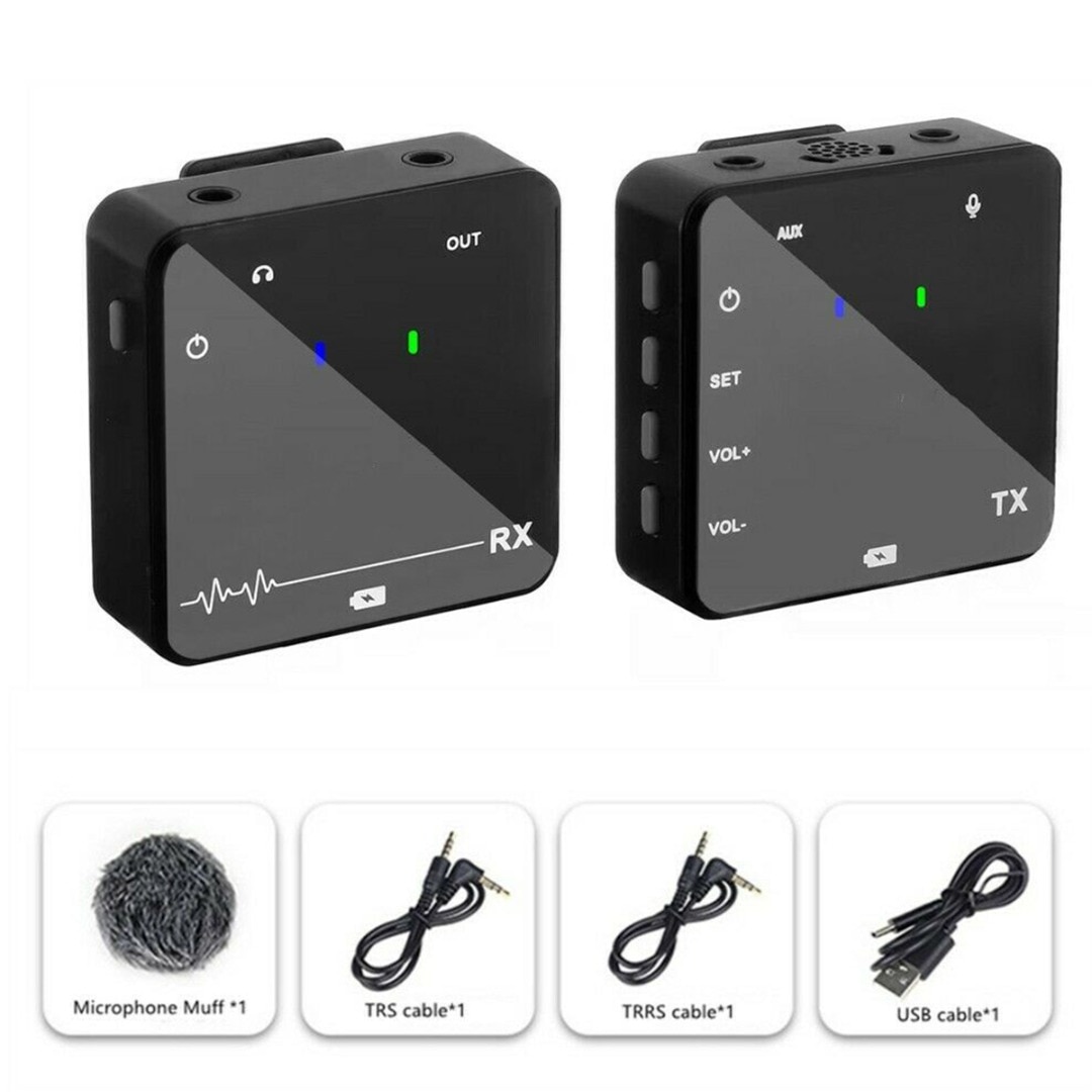 1pc drahtlose live-lavalier-mikrofone mit sender und empfänger, ansteckmikrofon und 3.5mm trs-steckeradapter für videoaufnahmen/gesang/sprachaufnahmen: Einzelkanal