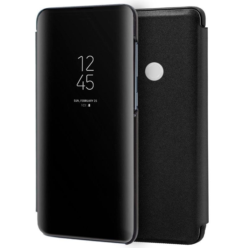 Xiaomi Redmi Note 8T Clear View Flip Cover Case Zwart