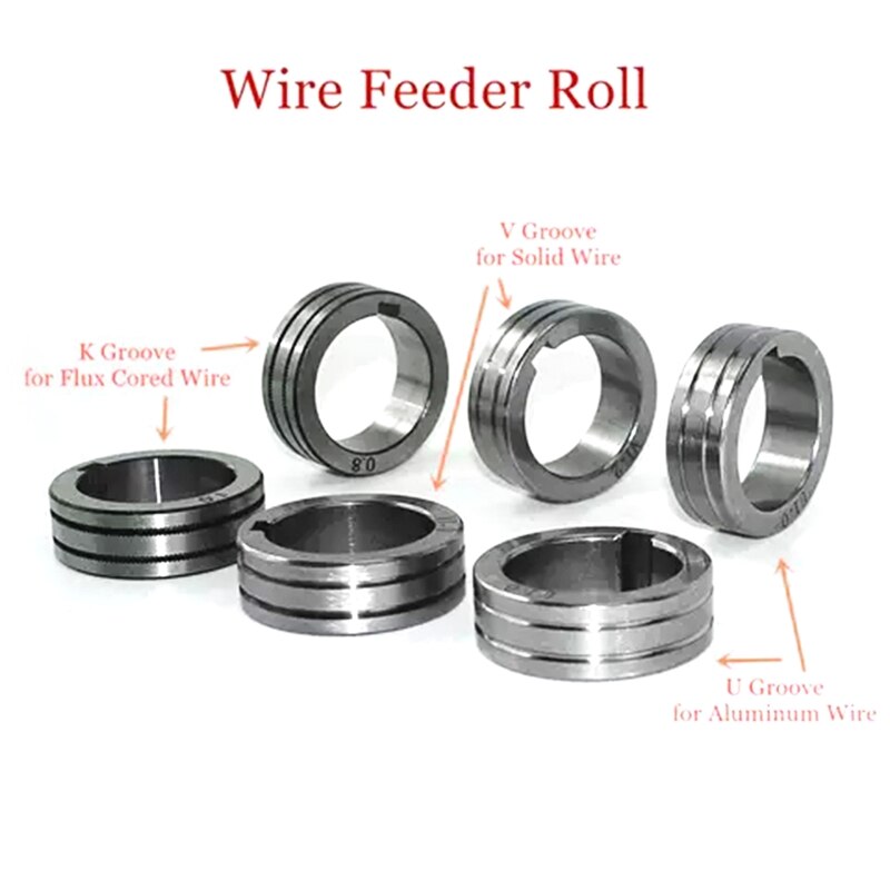 Welding Feeder Roll Provide Stable Feeding Through Pushing System Brings Long Life and Smooth Feeding V U Knurl Groove