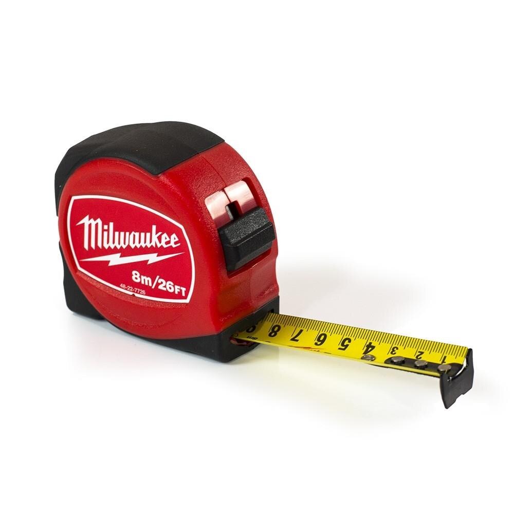 Milwaukee  t48227726 kraftigt kompakt målebånd 8m/26ft