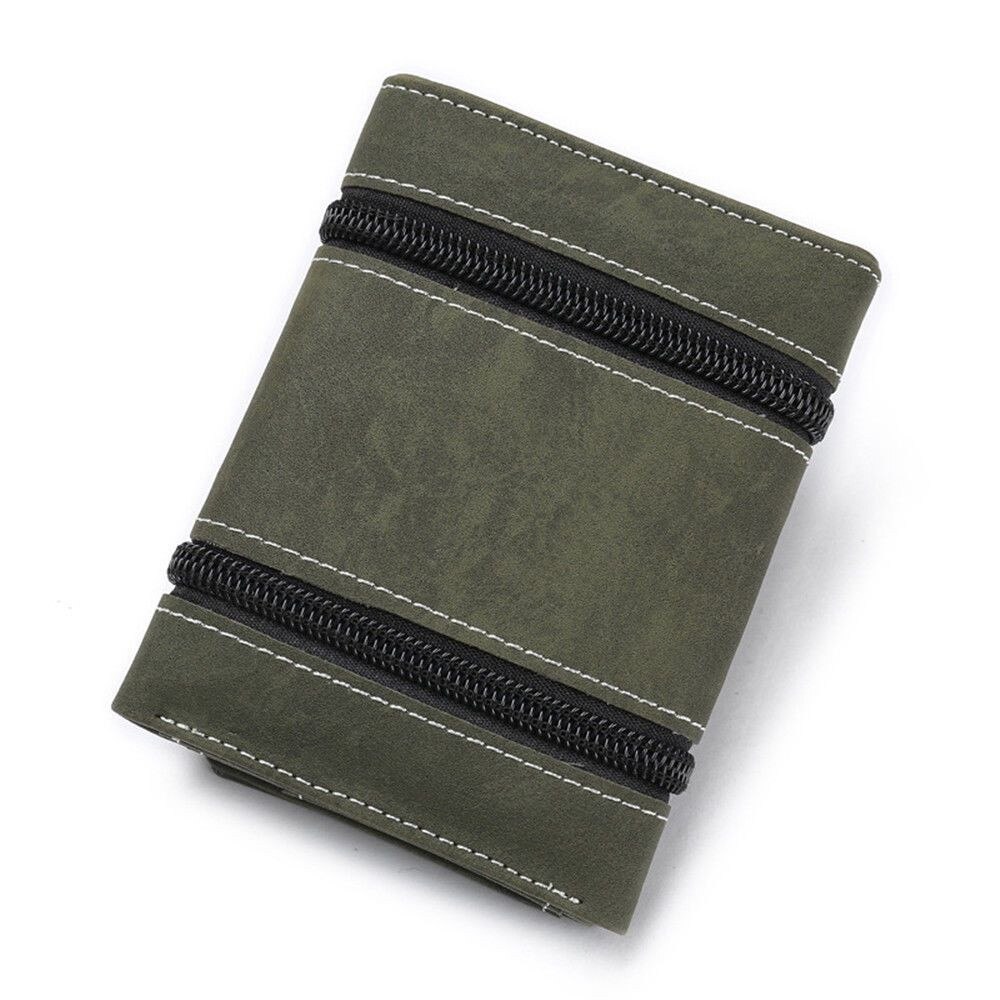 Luxury Men's Tri-fold Credit/ID Cards Holder Pass case Purse Wallet Canvas ID Cards Holder Purse Wallet