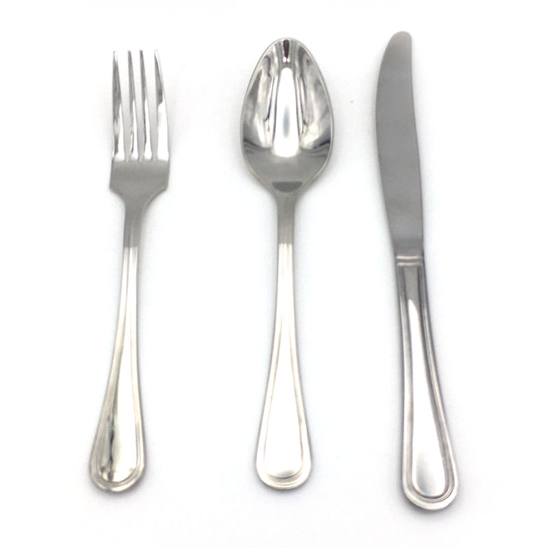 3 st högkvalitativ middagskniv gaffel sked set rostfritt stål silver bestick set servis lämplig för restaurang eller hemmabruk: Default Title