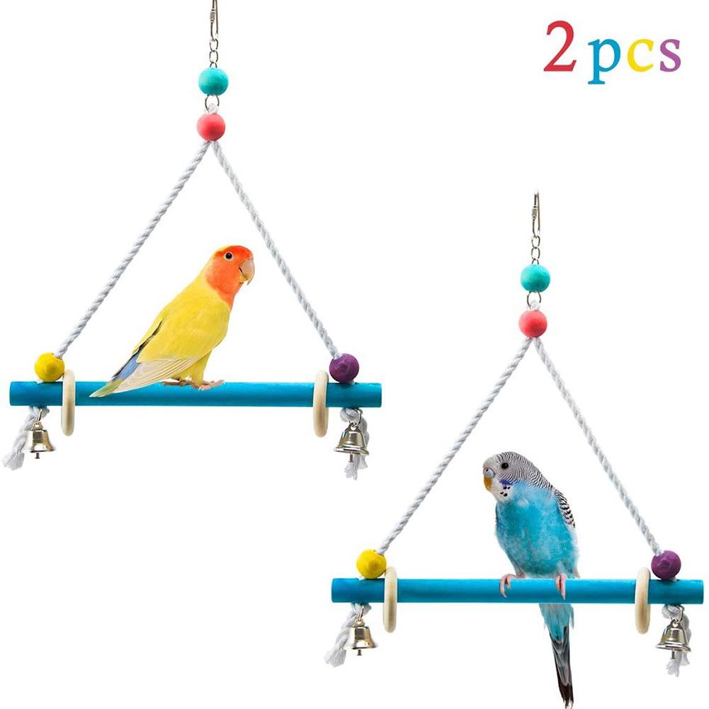 Papegøje gynger legetøj træ metal fugl stå aborre kompakt gyngestativ bur sving legetøj til små mellemstore fugle papegøjer