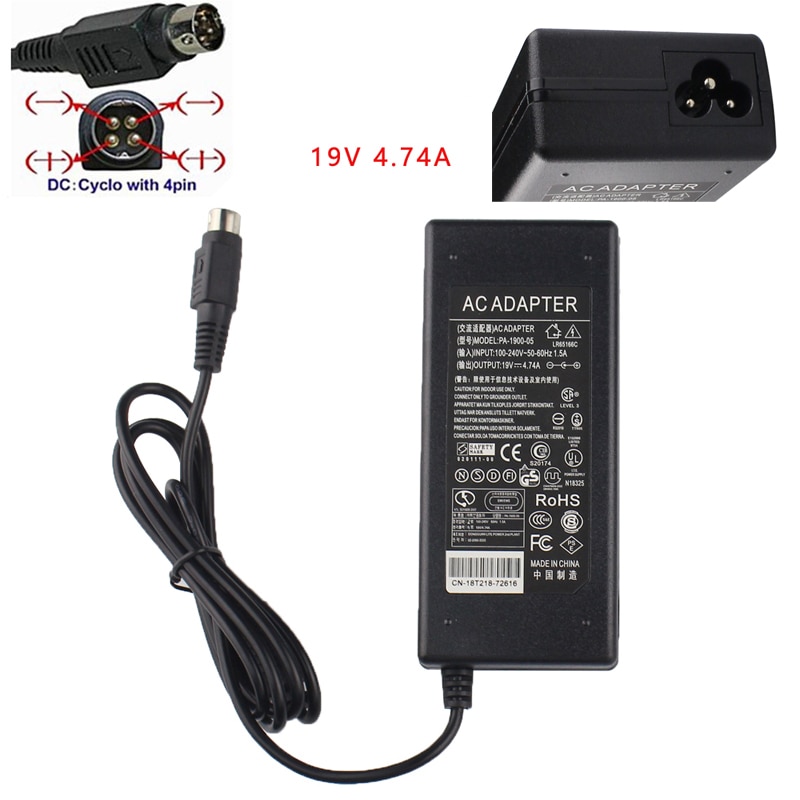 4-Pin 19V 4.74A AC/DC Adapter For FSP GROUP FSP090-DMBB1 9NA0900510 ...