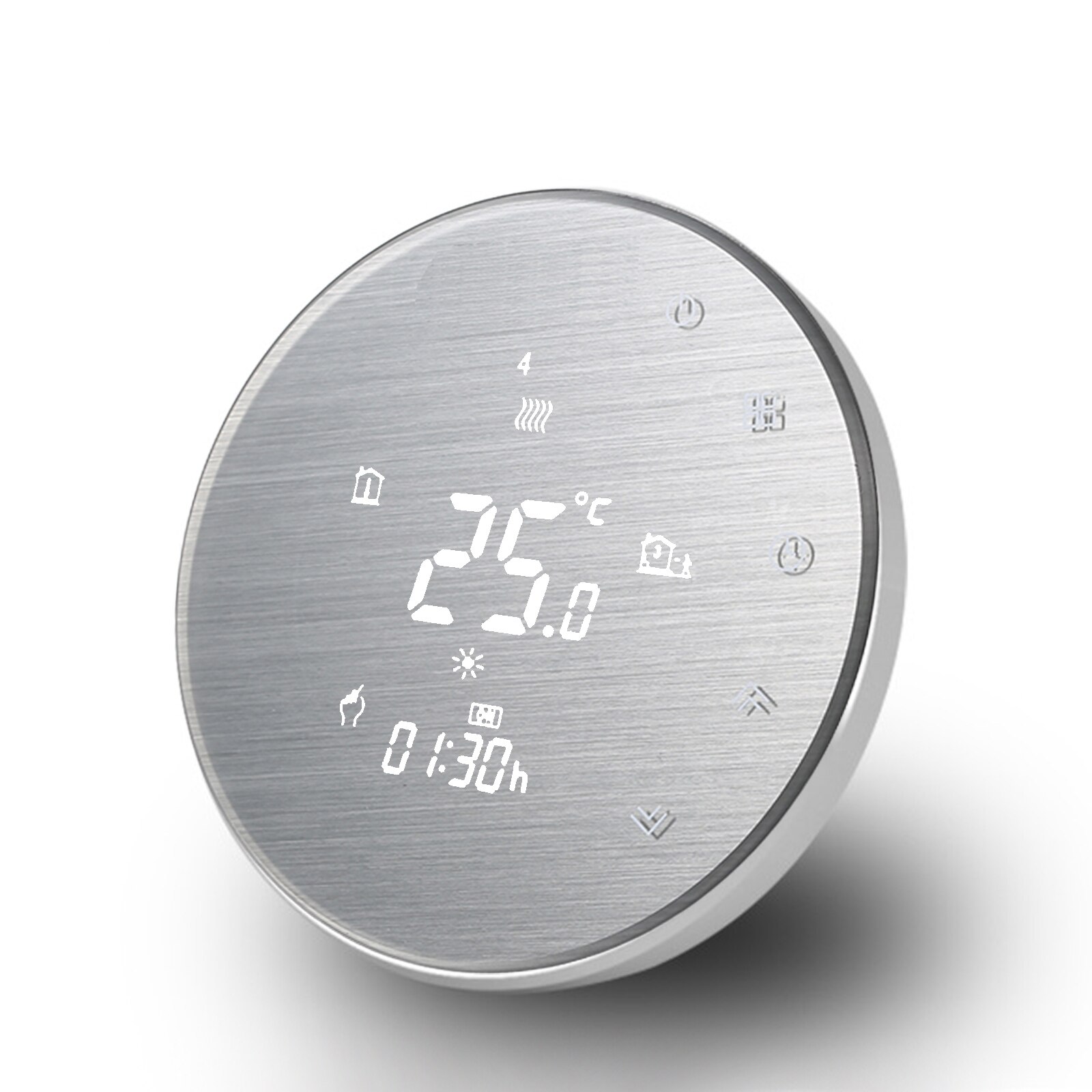 Digital Wifi Thermostat Room Thermostat Temperature Controller for Gas Water Boiler Heating Thermostat Support Alexa Google Home: 6000GCLW-Silver