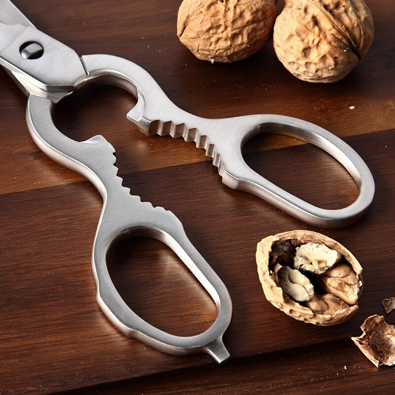 XINZUO Kitchen Scissors Stainless Steel Open Beer Walnut Multipurpose Shear Tool for Meat Vegetable Gourd Barbecue Tool Scissors