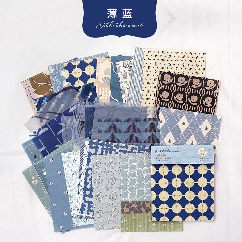 Papel de fondo para manualidades, 30 Uds. De animales del bosque, mezcla de Material, papel, planificador, álbum de recortes, Vintage, decorativo: A