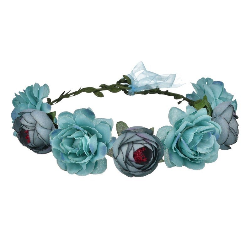 Femmes mariée fleur diadème mariage fleur bandeau cheveux accessoires charme guirlande princesse couronne filles couronne coiffure fête