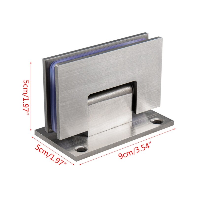 90 Degree Shower Door Stainless Steel Hinge Clamp Wall Bracket for 8-12mm Glass G6DA