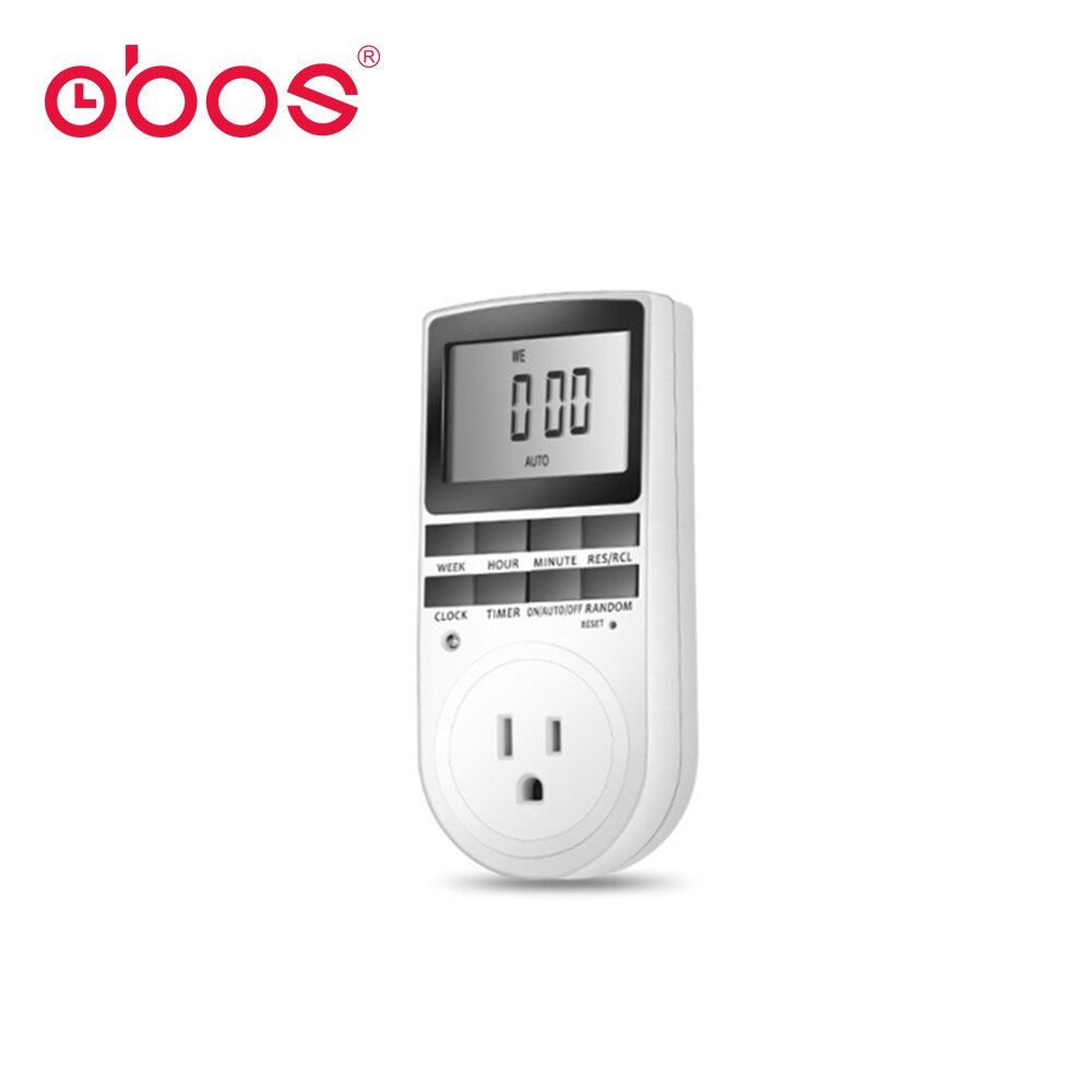 OBOS socket timer digital electronic digital timer switch power timer EU UK AU US FR 220V 230V 240V 13A 15A 16A