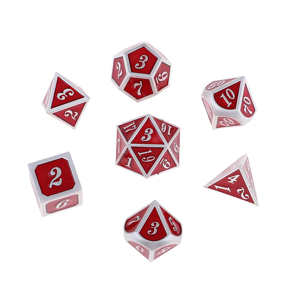 7 Pieces Multi-Sided Dice for DND RPG MTG Table Games