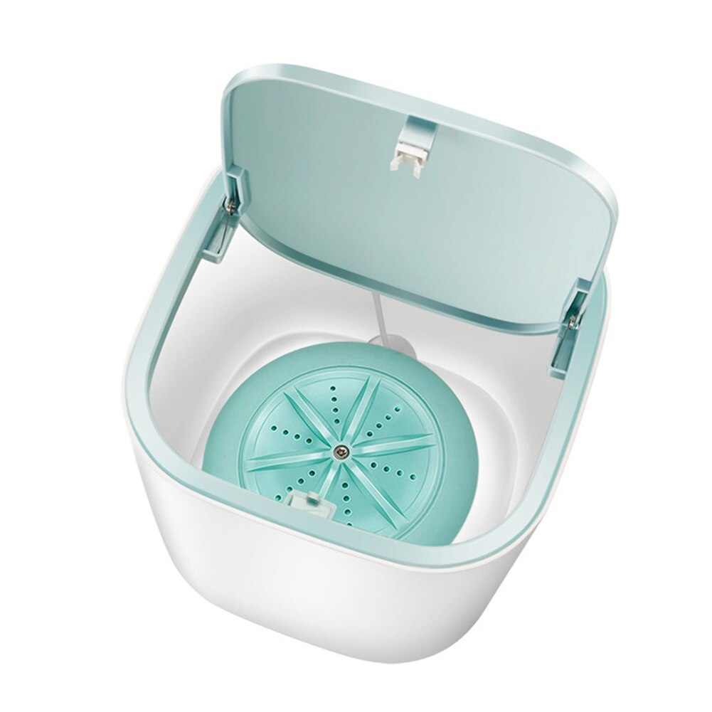 Mini pesukone kannettava henkilökohtainen pyörivä turbiinipesukone vaatteiden pesukone kodin työmatkalle: Sininen