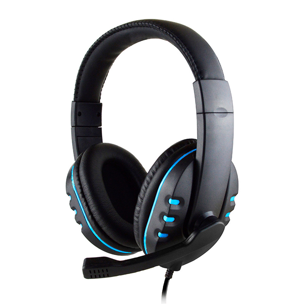 Compact Stylish Gaming Headset Voice Control Wired HI-FI Sound For PS4 Black#T2