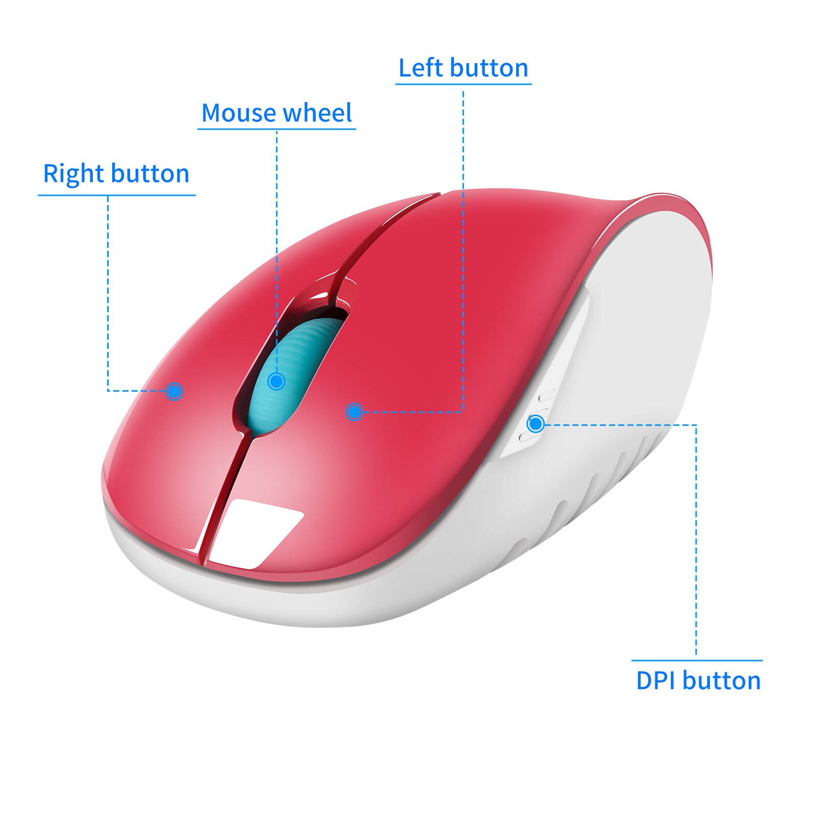 Sem fio 2.4ghz mouse usb optical rosa mouse vertical 4 botões 1600dpi ergonômico ratos gaming copmputer mause para portátil gamer