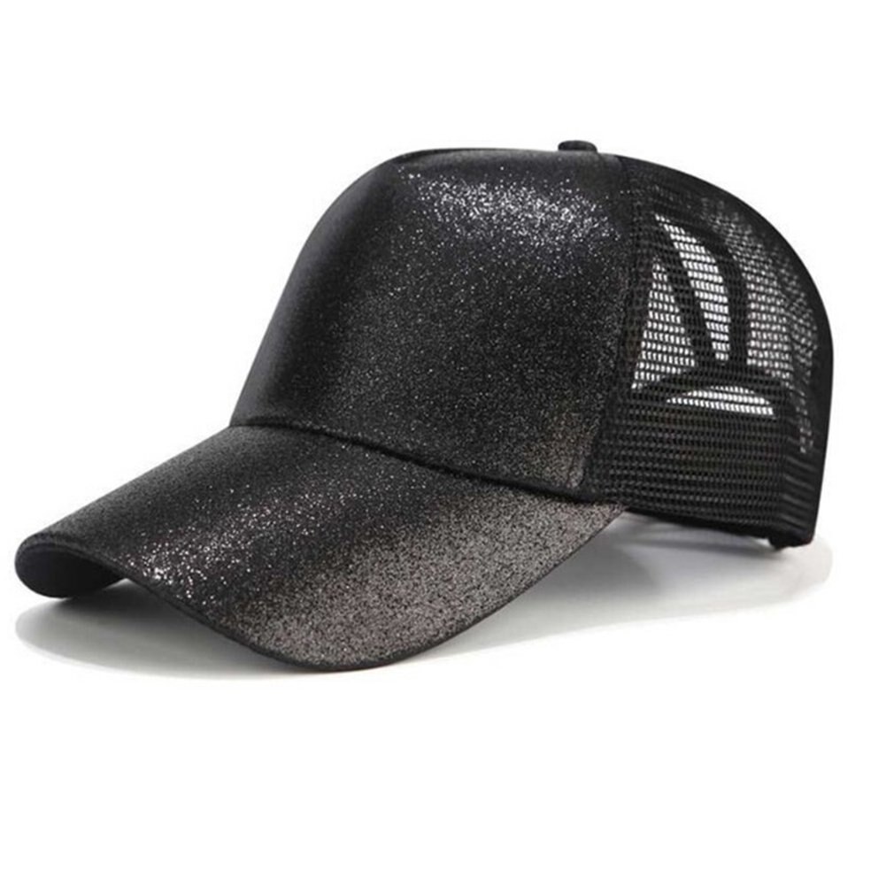 Glitter Paardenstaart Baseball Cap Vrouwen Snapback Vader Hoed Mesh Trucker Caps Messy Bun Zomer Hoed Vrouwelijke Verstelbare Hip Hop Piekte hoed: 6