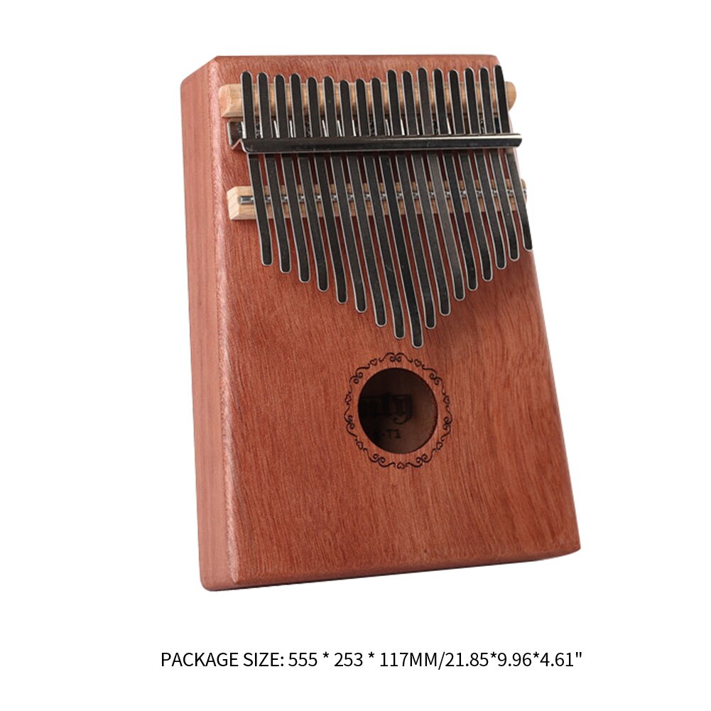 17 nøgler kalimba percussion musikinstrument fuld finer mahogni træ tommelfinger klaver mahogni musikinstrument med taske