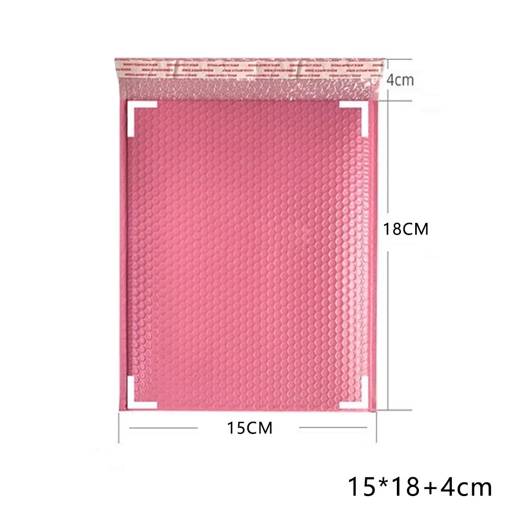 50 st/pack bubble mailer vadderade kuvert ,a4 a5 kuvert poly mailer självförslutande rosa