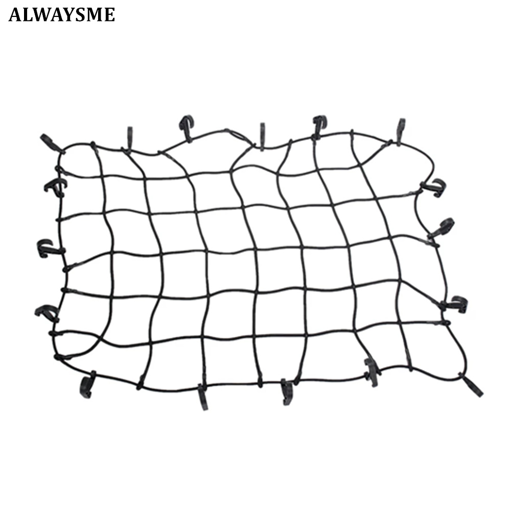 ALWAYSME-Red de carga extragrande Universal, 120x90CM, 10 ganchos ajustables y red ajustada para cama de coche y camión, Red de amarre de techo automático