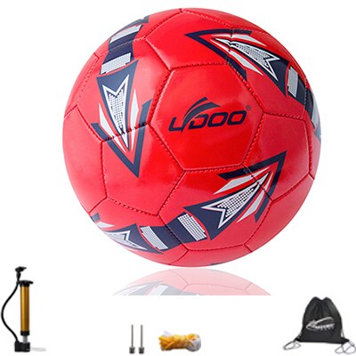 Official Size 5 Football Ball Pu Slip-Resistant Training Soccer Ball Football Soccer Equipment: red 2