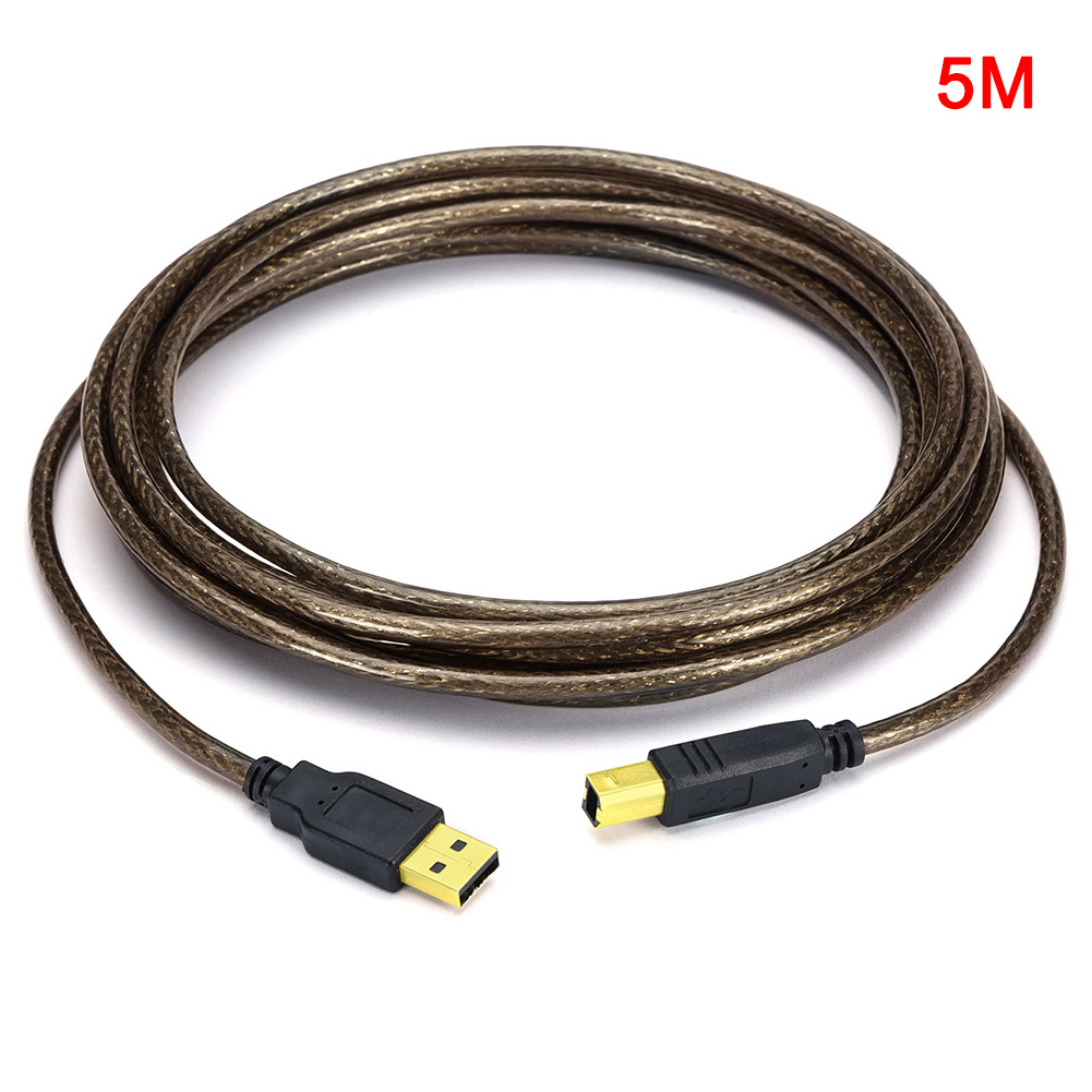Extension Printer Cable USB 2.0 A Male to B Male Computer Wire Cable Cord Converter Connector Line for PC Laptop UND Sal: 5m