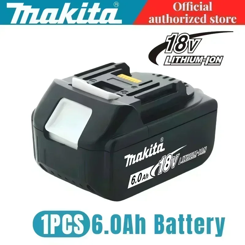 🌳 🌳 🌳 100% Original Makita 6Ah Makita Akku 18V BL1830B BL1850B BL1850 BL1840 BL1860 BL1815 Ersatz-Lithium-Akku: Silber