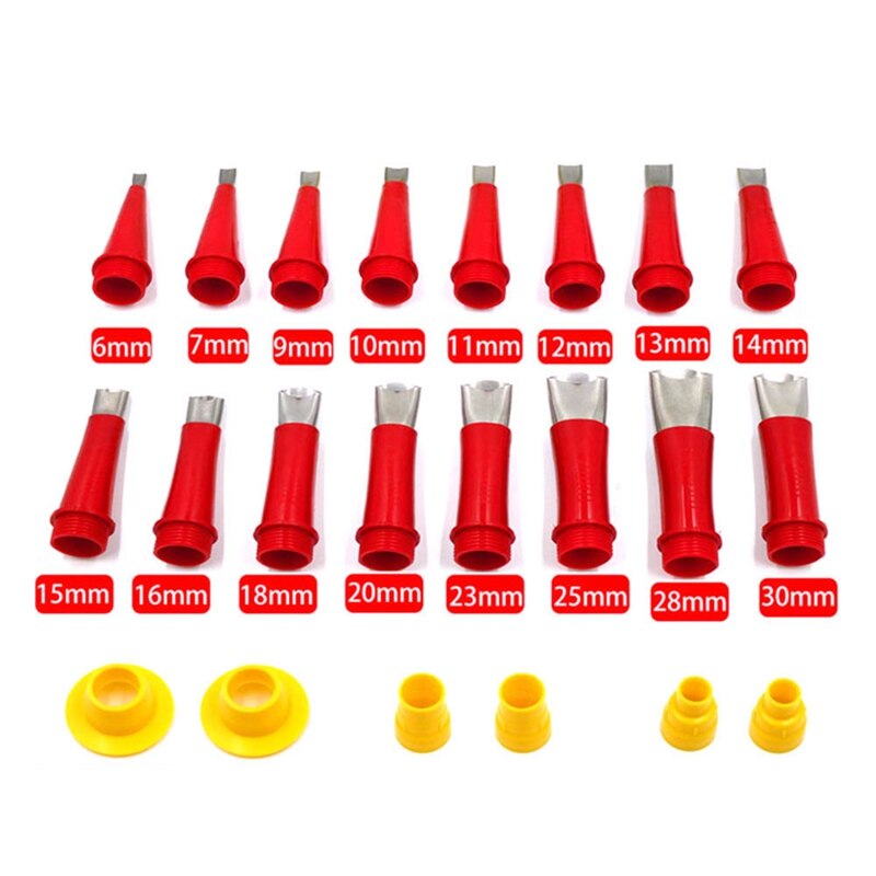 22 Pcs Stainless Steel Caulk Nozzle Applicator With Base Caulking Finisher Sealant Finishing Tool For Kitchen Bathroom
